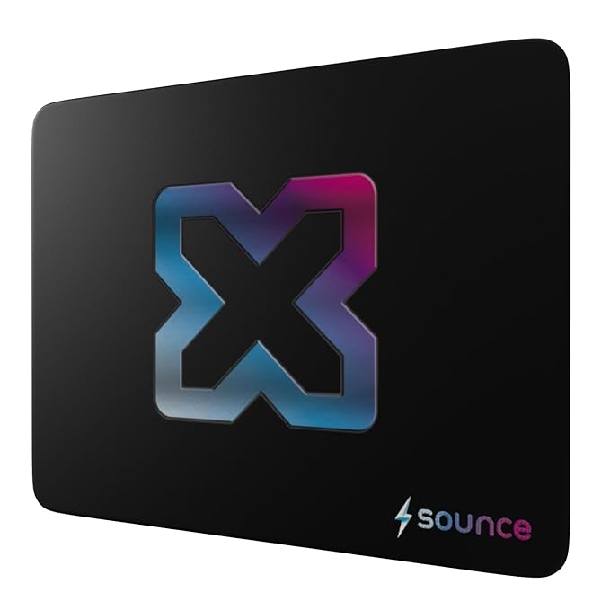 Sounce Ergonomic Mouse Pad, Non-Slip, Anti-Skid, Waterproof, Splash-Proof Precision Tracking, Durable, Suitable for Gaming, Computer, Laptop, Home & Office (9.8 X 8.2 Inch Black).