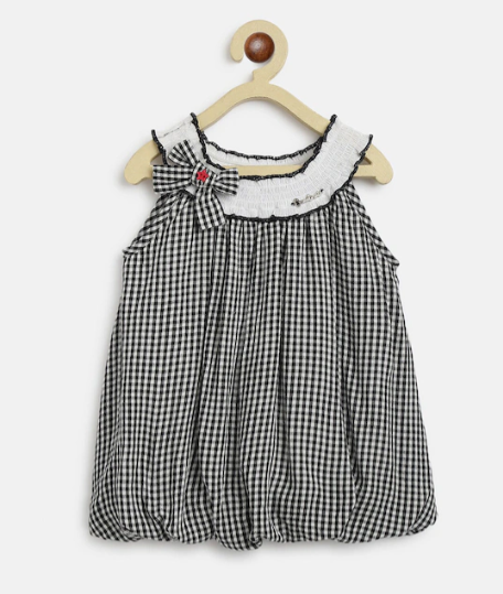 Girls Checked A-Line Dress | 2-3Y