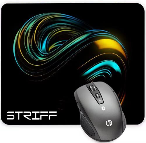 STRIFF Mpad Mouse Mat 230X190X3mm Gaming Mouse Pad, Non-Slip Rubber Base, Waterproof Surface, Premium-Textured, Compatible with Laser and Optical Mice(Universe Black)